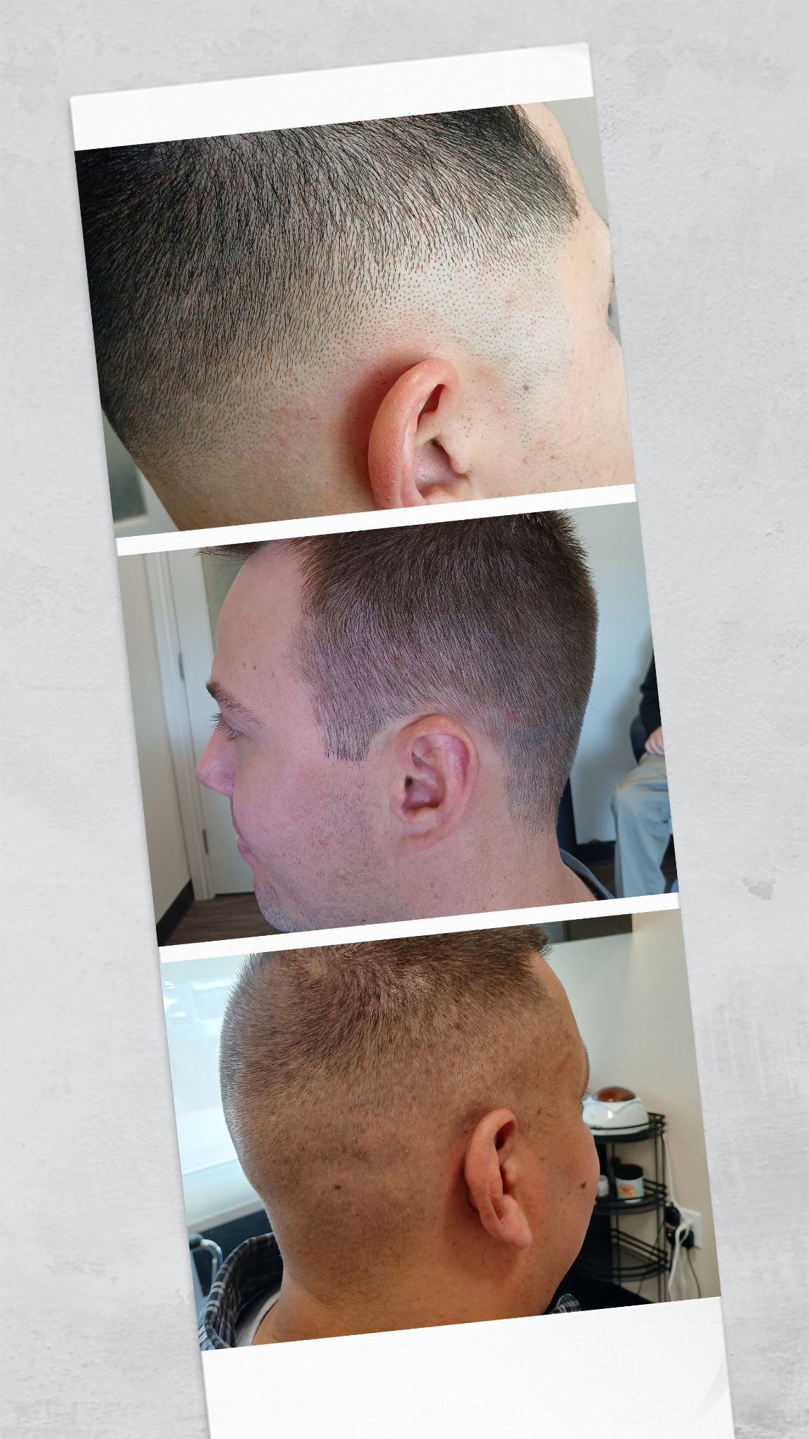 Precision skin fade haircut